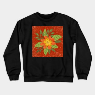 FloralOrange Crewneck Sweatshirt